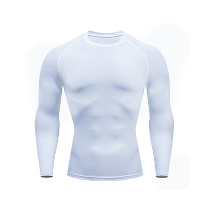 Men's Workout Top: Outdoor Sports High Elastic Breathable Long Sleeve