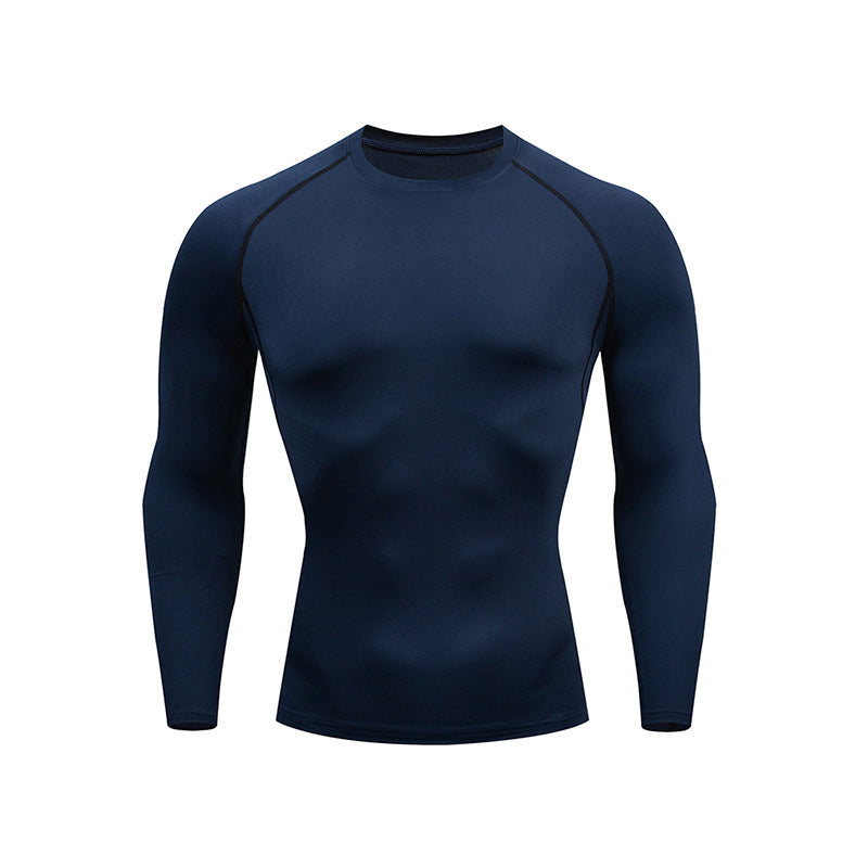 Men's Workout Top: Outdoor Sports High Elastic Breathable Long Sleeve