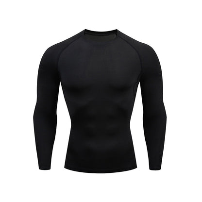 Men's Workout Top: Outdoor Sports High Elastic Breathable Long Sleeve