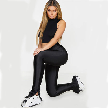 Women's High Waist Tight Ankle-Length Running Pants