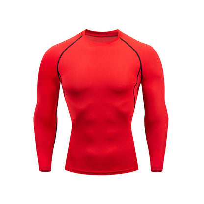 Men's Workout Top: Outdoor Sports High Elastic Breathable Long Sleeve