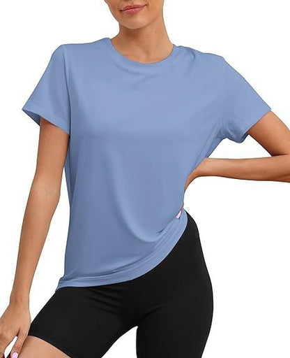 Women's Sports Top: Round Neck Loose T-shirt