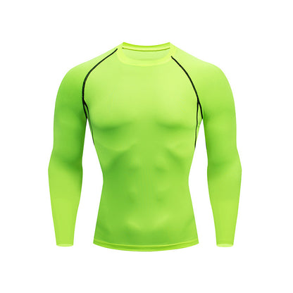 Men's Workout Top: Outdoor Sports High Elastic Breathable Long Sleeve